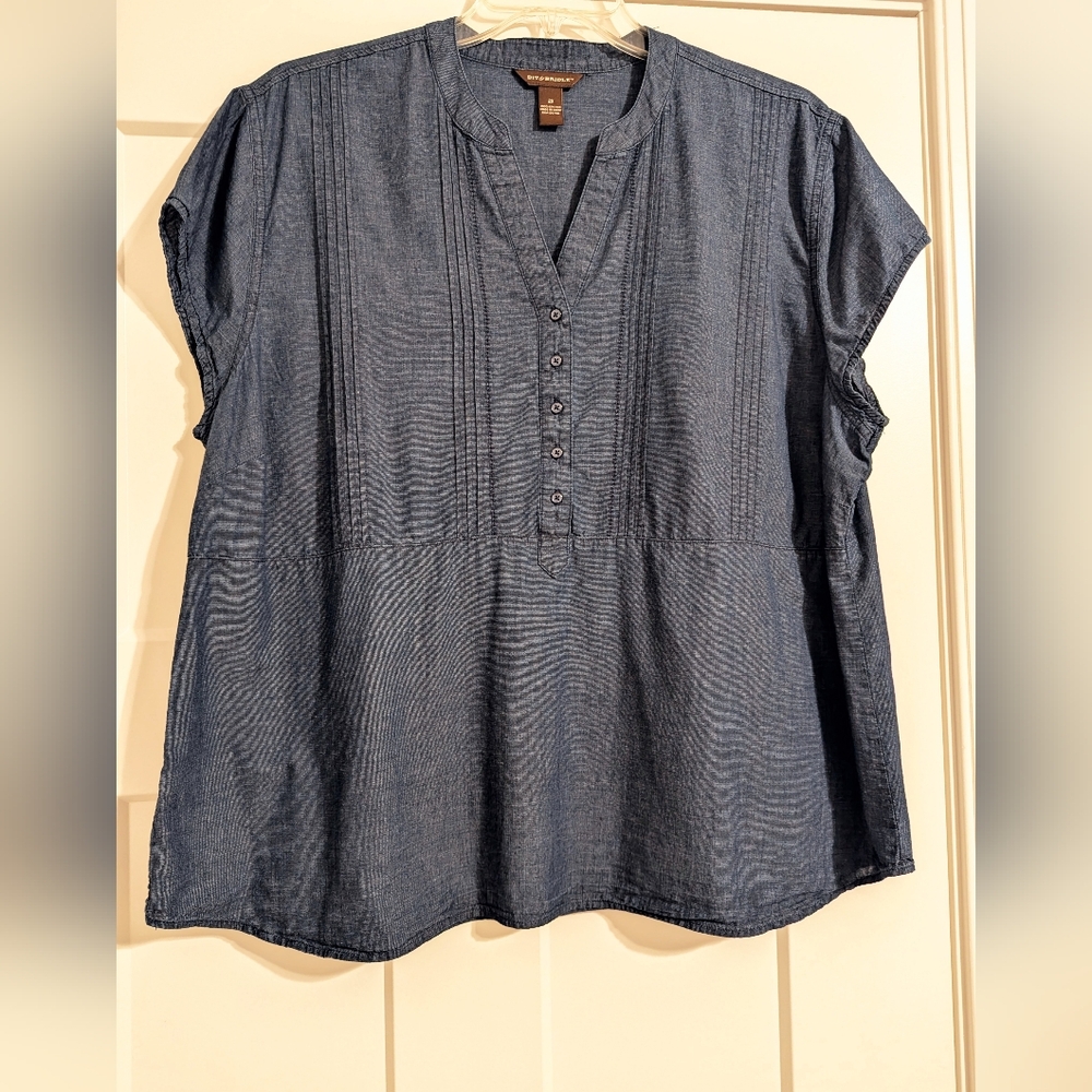 Bit & Bridle Denim Blue Blouse